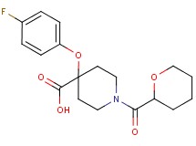 4-(4-fluorophenoxy)-1-(tetrahydro-2H-pyran-2-ylcarbonyl)piperidine-4-carboxylic acid