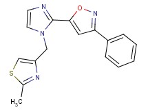 5-{1-[(2-methyl-1,3-thiazol-4-yl)methyl]-1H-imidazol-2-yl}-3-phenylisoxazole