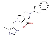 (3aS*,6aS*)-2-(2,3-dihydro-1H-inden-2-yl)-5-[(4-methyl-1H-imidazol-5-yl)methyl]hexahydropyrrolo[3,4-c]pyrrole-3a(1H)-carboxylic acid