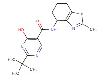 2-tert-butyl-4-hydroxy-N-(2-methyl-4,5,6,7-tetrahydro-1,3-benzothiazol-4-yl)pyrimidine-5-carboxamide