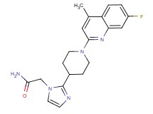 2-{2-[1-(7-fluoro-4-methyl-2-quinolinyl)-4-piperidinyl]-1H-imidazol-1-yl}acetamide