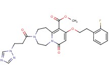 methyl 9-[2-(2-fluorophenyl)ethoxy]-7-oxo-3-[3-(1H-1,2,4-triazol-1-yl)propanoyl]-1,2,3,4,5,7-hexahydropyrido[1,2-d][1,4]diazepine-10-carboxylate