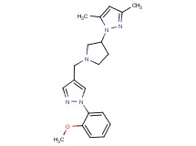 1-(1-{[1-(2-methoxyphenyl)-1H-pyrazol-4-yl]methyl}pyrrolidin-3-yl)-3,5-dimethyl-1H-pyrazole
