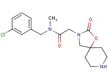 N-(3-chlorobenzyl)-N-methyl-2-(2-oxo-1-oxa-3,8-diazaspiro[4.5]dec-3-yl)acetamide