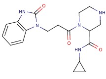 N-cyclopropyl-1-[3-(2-oxo-2,3-dihydro-1H-benzimidazol-1-yl)propanoyl]-2-piperazinecarboxamide