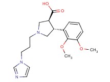 (3S*,4R*)-4-(2,3-dimethoxyphenyl)-1-[3-(1H-imidazol-1-yl)propyl]pyrrolidine-3-carboxylic acid