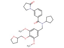 N-cyclopentyl-N-[3,5-dimethoxy-4-(tetrahydro-2-furanylmethoxy)benzyl]-3-(2-oxo-1-pyrrolidinyl)benzamide