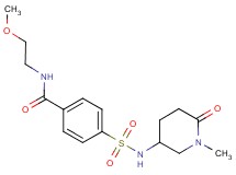N-(2-methoxyethyl)-4-{[(1-methyl-6-oxo-3-piperidinyl)amino]sulfonyl}benzamide