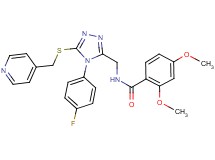 N-({4-(4-fluorophenyl)-5-[(4-pyridinylmethyl)thio]-4H-1,2,4-triazol-3-yl}methyl)-2,4-dimethoxybenzamide