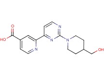 2-{2-[4-(hydroxymethyl)piperidin-1-yl]pyrimidin-4-yl}isonicotinic acid