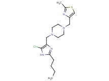 1-[(2-butyl-5-chloro-1H-imidazol-4-yl)methyl]-4-[(2-methyl-1,3-thiazol-4-yl)methyl]piperazine