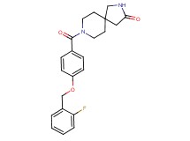 8-{4-[(2-fluorobenzyl)oxy]benzoyl}-2,8-diazaspiro[4.5]decan-3-one