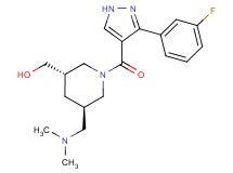((3S*,5R*)-5-[(dimethylamino)methyl]-1-{[3-(3-fluorophenyl)-1H-pyrazol-4-yl]carbonyl}piperidin-3-yl)methanol