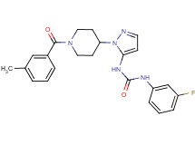 N-(3-fluorophenyl)-N'-{1-[1-(3-methylbenzoyl)-4-piperidinyl]-1H-pyrazol-5-yl}urea
