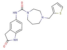 N-(2-oxo-2,3-dihydro-1H-indol-5-yl)-4-(2-thienylmethyl)-1,4-diazepane-1-carboxamide