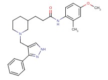 N-(4-methoxy-2-methylphenyl)-3-{1-[(3-phenyl-1H-pyrazol-4-yl)methyl]-3-piperidinyl}propanamide