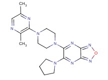 5-[4-(3,6-dimethyl-2-pyrazinyl)-1-piperazinyl]-6-(1-pyrrolidinyl)[1,2,5]oxadiazolo[3,4-b]pyrazine