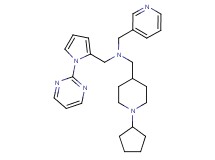 1-(1-cyclopentyl-4-piperidinyl)-N-(3-pyridinylmethyl)-N-{[1-(2-pyrimidinyl)-1H-pyrrol-2-yl]methyl}methanamine