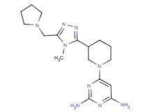 6-{3-[4-methyl-5-(pyrrolidin-1-ylmethyl)-4H-1,2,4-triazol-3-yl]piperidin-1-yl}pyrimidine-2,4-diamine