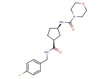 N-((1R*,3S*)-3-{[(4-fluorobenzyl)amino]carbonyl}cyclopentyl)-4-morpholinecarboxamide