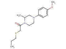 4-(4-methoxyphenyl)-2-methyl-1-[(propylthio)acetyl]piperazine