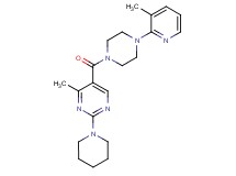 4-methyl-5-{[4-(3-methyl-2-pyridinyl)-1-piperazinyl]carbonyl}-2-(1-piperidinyl)pyrimidine