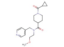 1-(cyclopropylcarbonyl)-N-(2-methoxyethyl)-N-(4-pyridinylmethyl)-4-piperidinecarboxamide