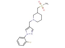1-{[1-(2-fluorophenyl)-1H-pyrazol-4-yl]methyl}-3-[(methylsulfonyl)methyl]piperidine