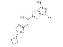 N-[(5-cyclobutyl-1,2,4-oxadiazol-3-yl)methyl]-N,1,3-trimethyl-1H-pyrazolo[3,4-d][1,3]thiazol-5-amine