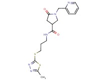 N-{3-[(5-methyl-1,3,4-thiadiazol-2-yl)thio]propyl}-5-oxo-1-(2-pyridinylmethyl)-3-pyrrolidinecarboxamide