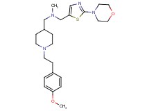 ({1-[2-(4-methoxyphenyl)ethyl]-4-piperidinyl}methyl)methyl{[2-(4-morpholinyl)-1,3-thiazol-5-yl]methyl}amine
