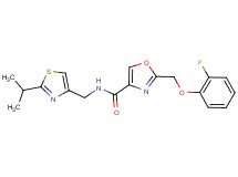 2-[(2-fluorophenoxy)methyl]-N-[(2-isopropyl-1,3-thiazol-4-yl)methyl]-1,3-oxazole-4-carboxamide