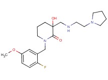1-(2-fluoro-5-methoxybenzyl)-3-hydroxy-3-{[(2-pyrrolidin-1-ylethyl)amino]methyl}piperidin-2-one