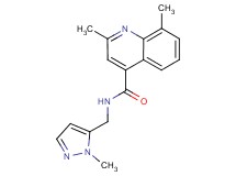 2,8-dimethyl-N-[(1-methyl-1H-pyrazol-5-yl)methyl]quinoline-4-carboxamide