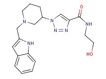 N-(2-hydroxyethyl)-1-[1-(1H-indol-2-ylmethyl)-3-piperidinyl]-1H-1,2,3-triazole-4-carboxamide