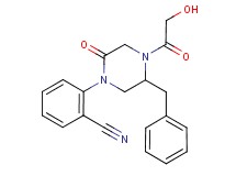 2-(5-benzyl-4-glycoloyl-2-oxo-1-piperazinyl)benzonitrile