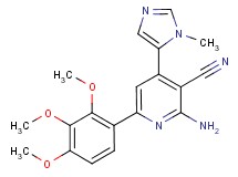 2-amino-4-(1-methyl-1H-imidazol-5-yl)-6-(2,3,4-trimethoxyphenyl)nicotinonitrile