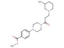 methyl 4-{4-[3-(3-methyl-1-piperidinyl)propanoyl]-1-piperazinyl}benzoate trifluoroacetate