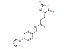 3-(2,5-dioxo-4-imidazolidinyl)-N-[4-(1H-pyrazol-1-yl)benzyl]propanamide