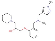 1-[2-({methyl[(1-methyl-1H-pyrazol-4-yl)methyl]amino}methyl)phenoxy]-3-piperidin-1-ylpropan-2-ol