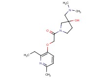 3-[(dimethylamino)methyl]-1-{[(2-ethyl-6-methyl-3-pyridinyl)oxy]acetyl}-3-pyrrolidinol