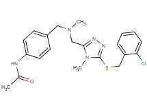 N-(4-{[({5-[(2-chlorobenzyl)thio]-4-methyl-4H-1,2,4-triazol-3-yl}methyl)(methyl)amino]methyl}phenyl)acetamide