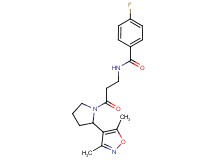 N-{3-[2-(3,5-dimethylisoxazol-4-yl)pyrrolidin-1-yl]-3-oxopropyl}-4-fluorobenzamide