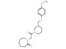 1-(2-{3-[(4-methoxyphenoxy)methyl]-1-piperidinyl}-2-oxoethyl)-2-azepanone