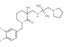 1-(3,4-difluorobenzyl)-3-{[(1,1-dimethyl-2-pyrrolidin-1-ylethyl)amino]methyl}-3-hydroxypiperidin-2-one