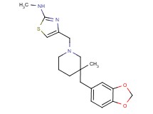 4-{[3-(1,3-benzodioxol-5-ylmethyl)-3-methylpiperidin-1-yl]methyl}-N-methyl-1,3-thiazol-2-amine