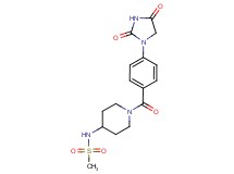 N-{1-[4-(2,4-dioxo-1-imidazolidinyl)benzoyl]-4-piperidinyl}methanesulfonamide