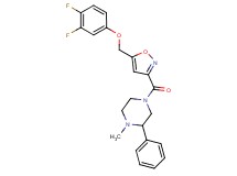 4-({5-[(3,4-difluorophenoxy)methyl]-3-isoxazolyl}carbonyl)-1-methyl-2-phenylpiperazine