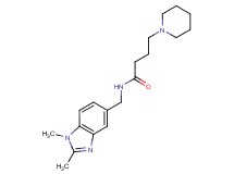 N-[(1,2-dimethyl-1H-benzimidazol-5-yl)methyl]-4-(1-piperidinyl)butanamide