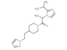 1-[2-(2-isopropyl-1H-imidazol-1-yl)propanoyl]-4-[2-(1H-pyrazol-1-yl)ethyl]piperidine